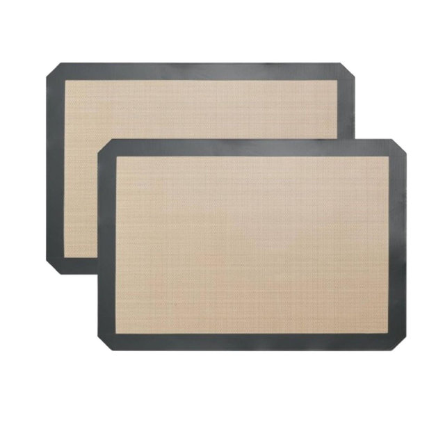 Home Collection 2-Pack Silicone Baking Mats Grey/Beige, 0.4mm