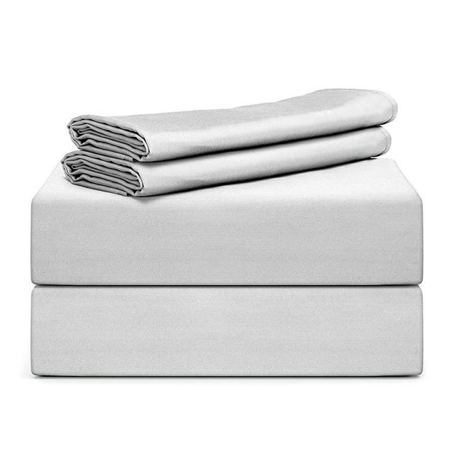 Tafts Bamboo Sheets King Size - 100% Pure Organic Viscose Bamboo Sheet Set - 400TC Bamboo Bed Sheets - 4 Pieces - 17” Deep Pocket - Silk Feel, Cooling, Anti-Static, Hypoallergenic (Light Grey)