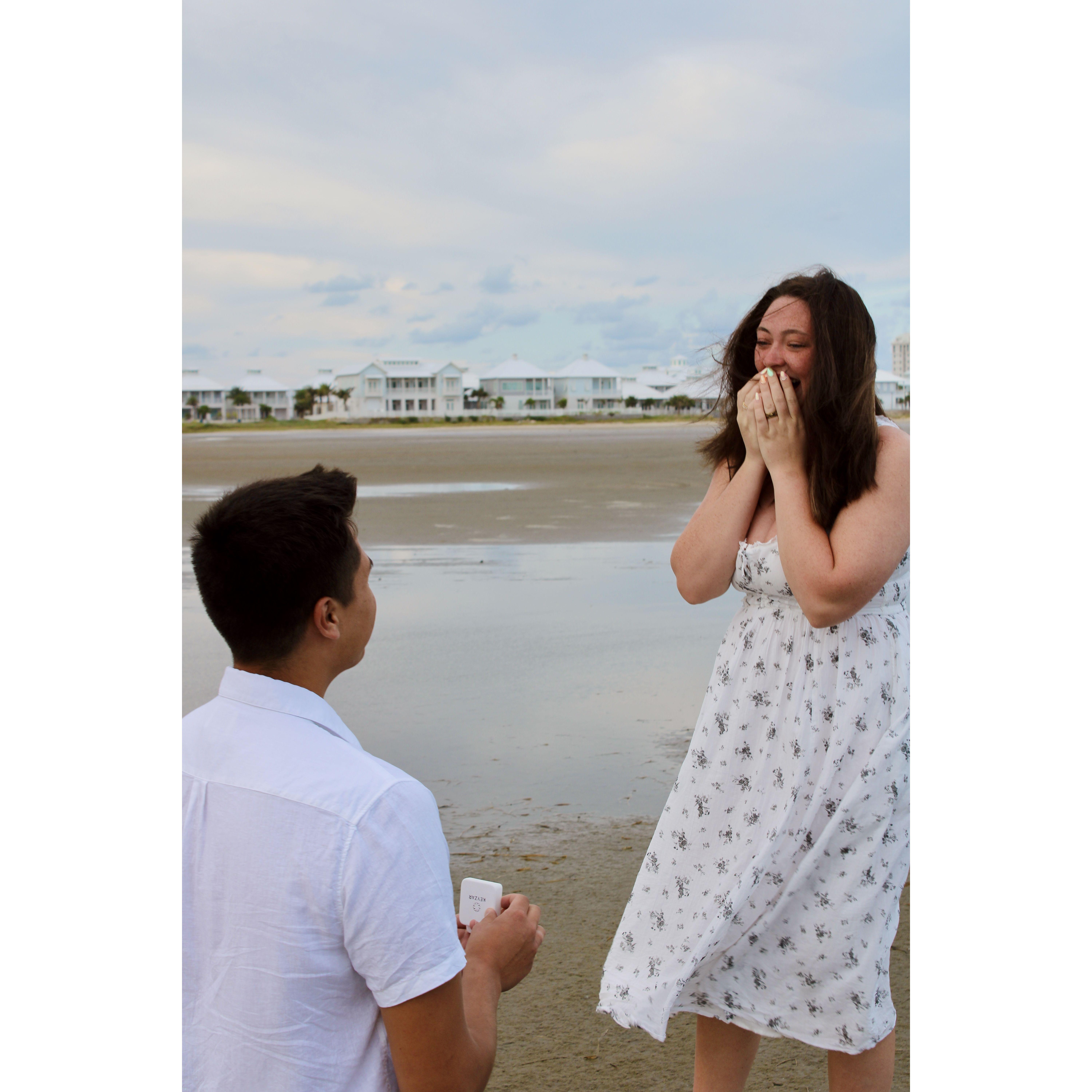 This is the moment that Alex proposed!