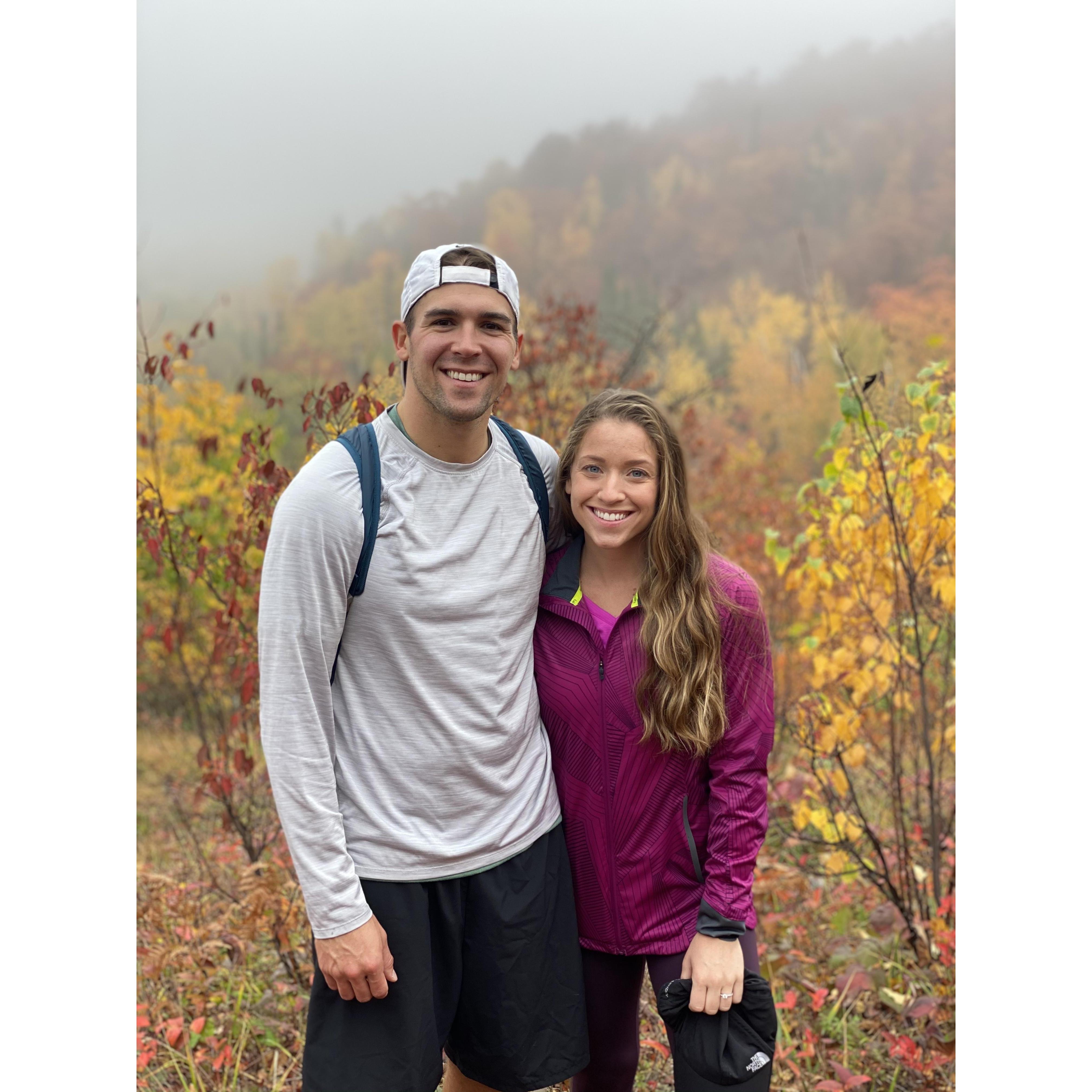 Hiking on the Superior Hiking Trail fall 2020.