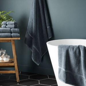 2pk Spa Plush Hand Towel Set Slate Blue - Threshold™