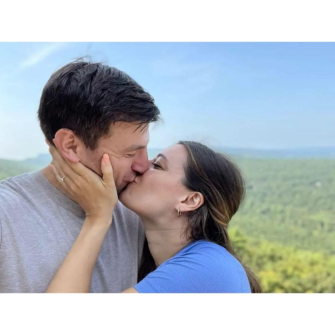 Even though we were by ourselves on Cope's Lookout, we took several photos to memorialize this special moment in our lives.