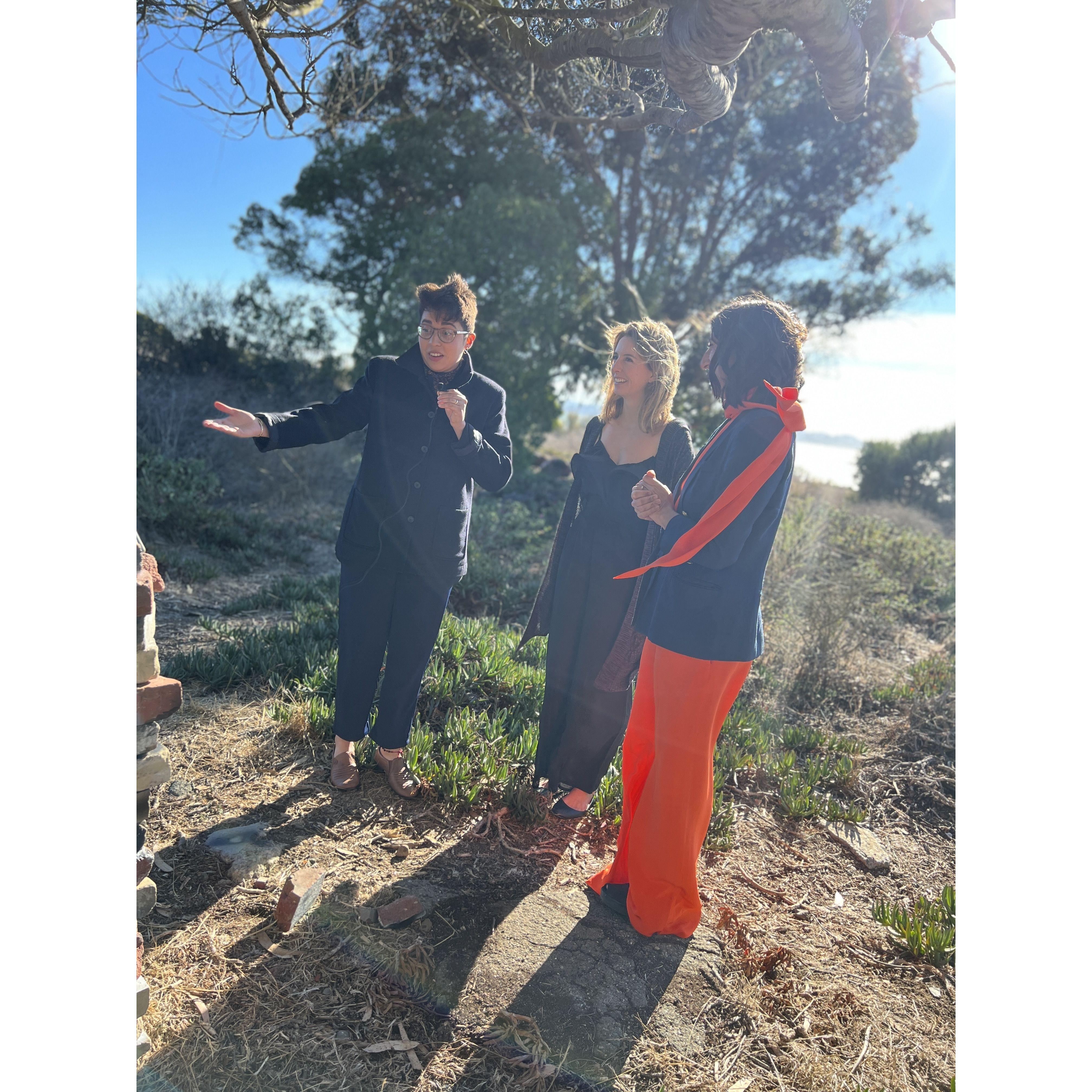 From our tiny wedding in 2022 -- Albany Bulb, CA where we had our first date