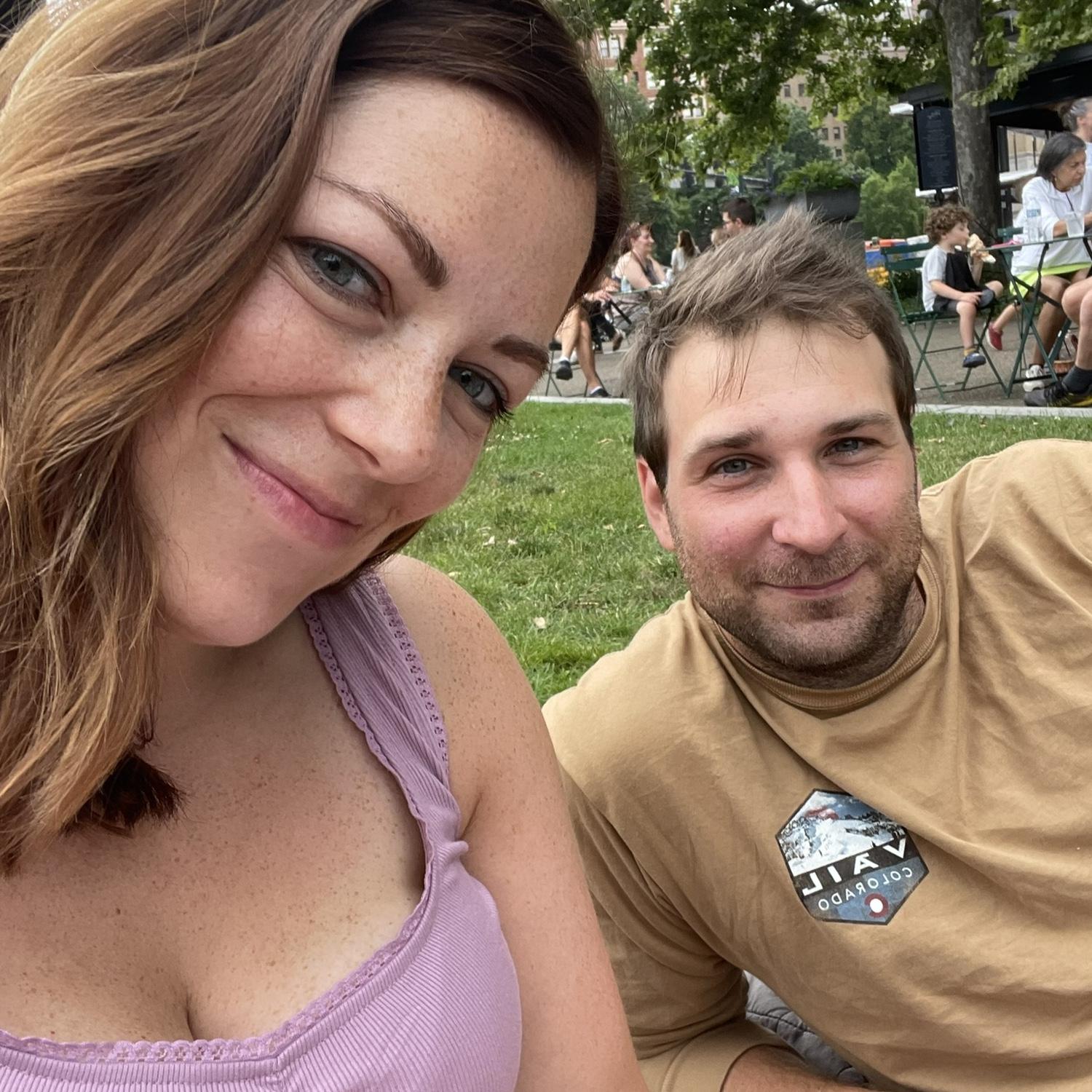 Enjoying some music outdoors in Schenley Park.