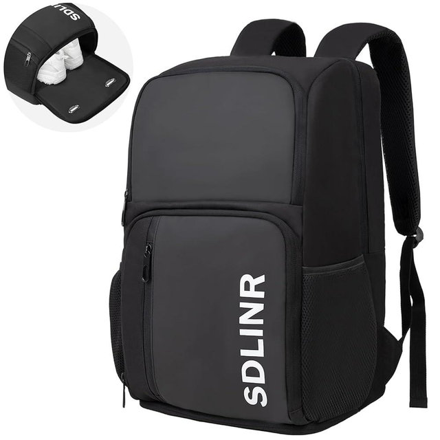 SDLINR Pickleball Bag Fits 4 to 10 Paddles, Large Pickleball Backpack with Shoe Compartment and Fence Hook,Pickleball Gifts for Men Women