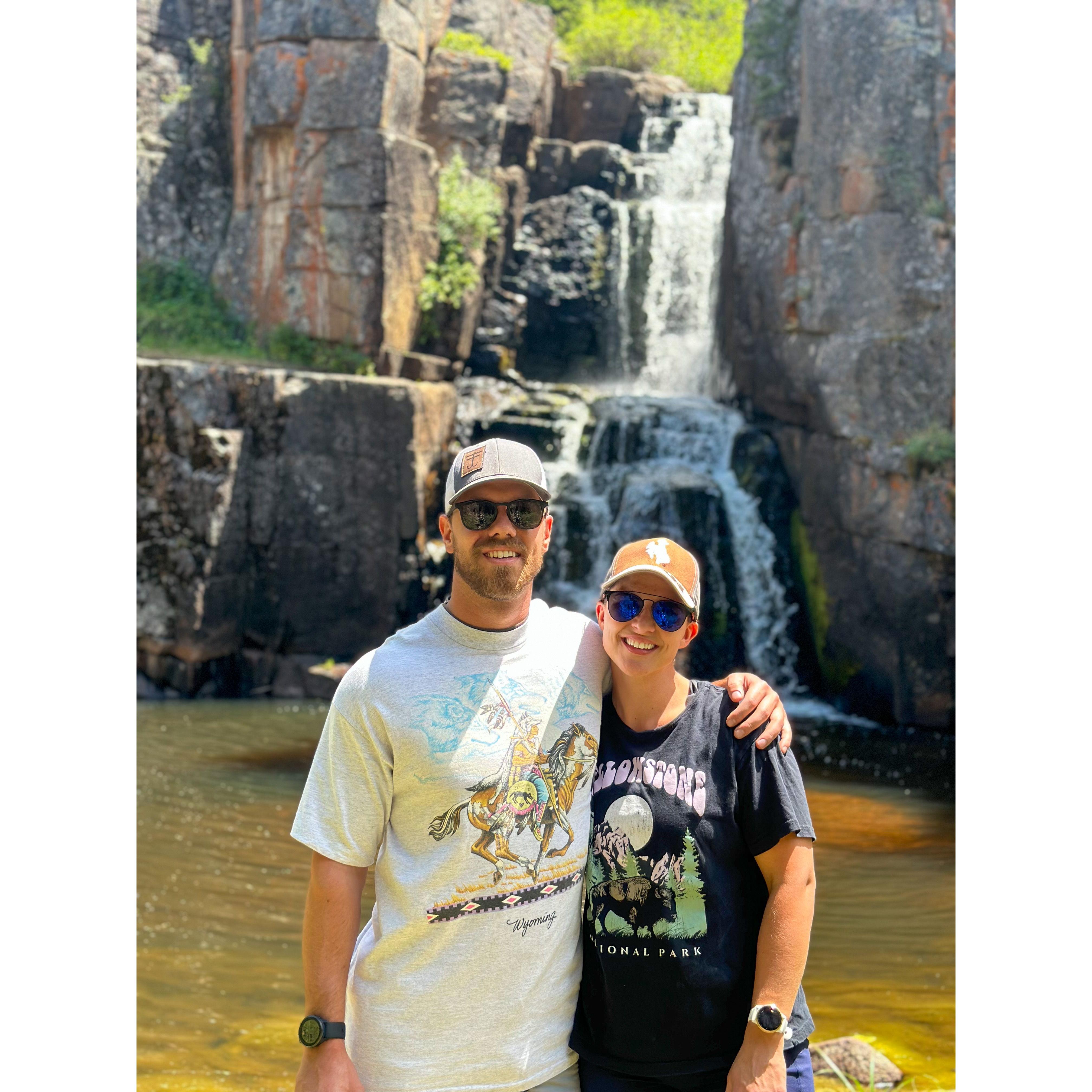 First time visiting the cabin waterfall.