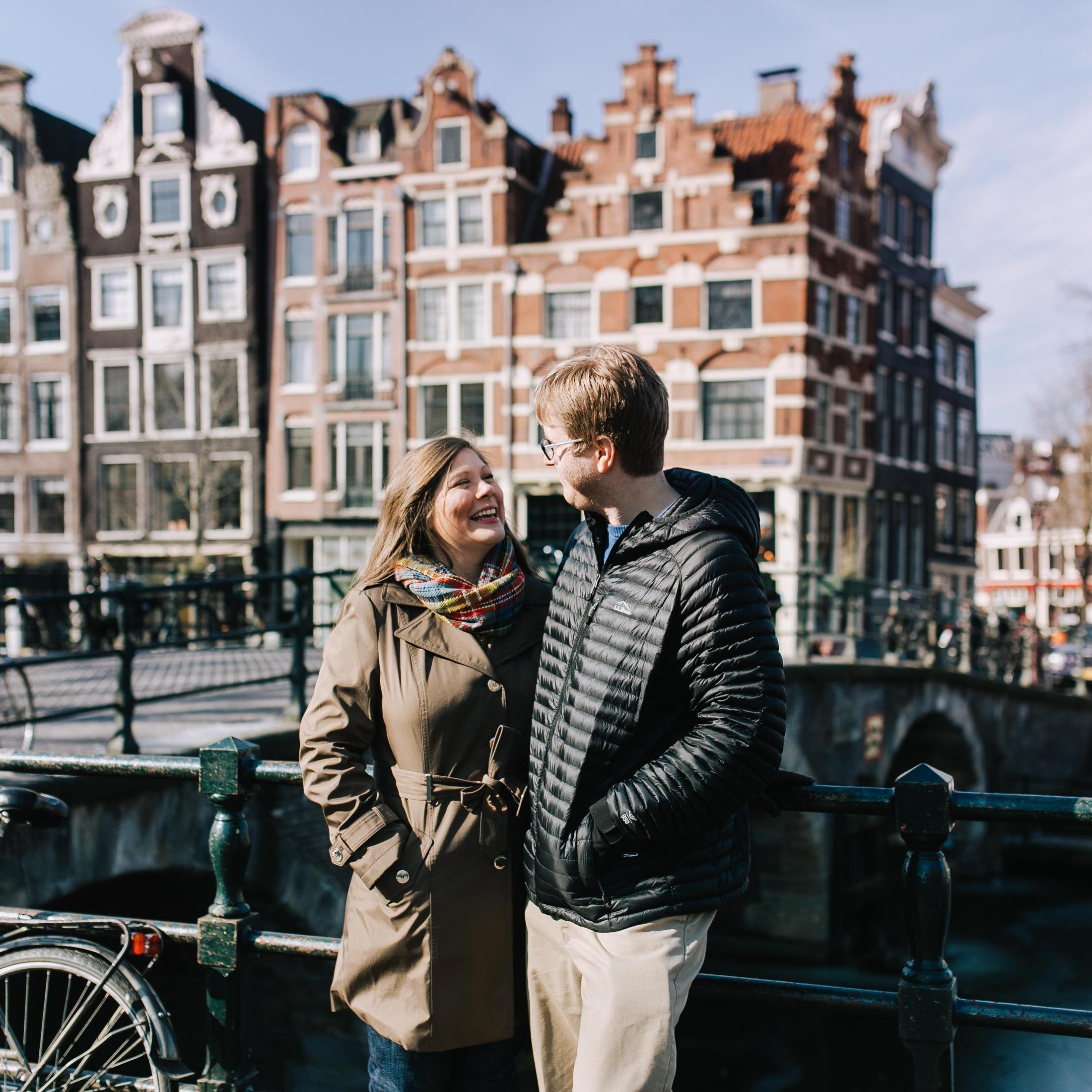 In Amsterdam celebrating our 1st anniversary