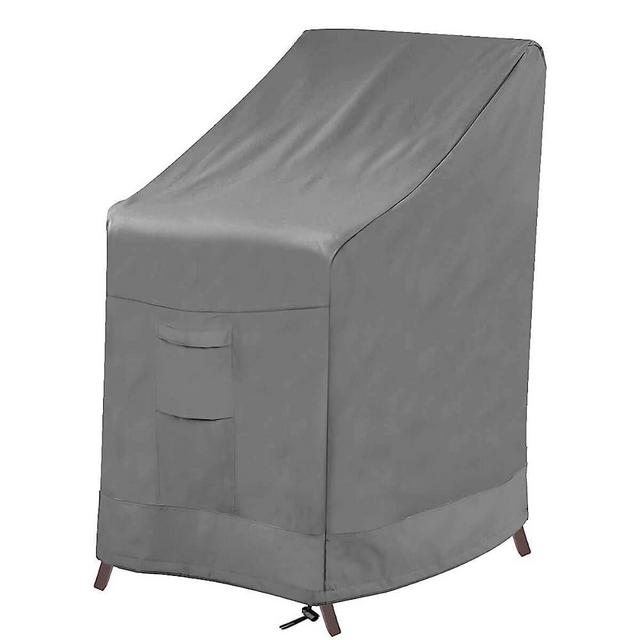 Vailge Stackable Patio Chair Cover,100% Waterproof Outdoor Chair Cover, Heavy Duty Lawn Patio Furniture Covers,Fits for 4-6 Stackable Dining Chairs,36" Lx28 Wx47 H,Grey