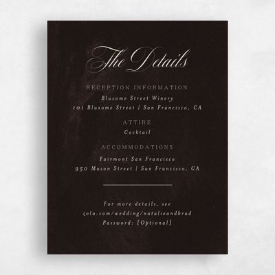 Chocolate, Brown Wedding Enclosure - Brocard