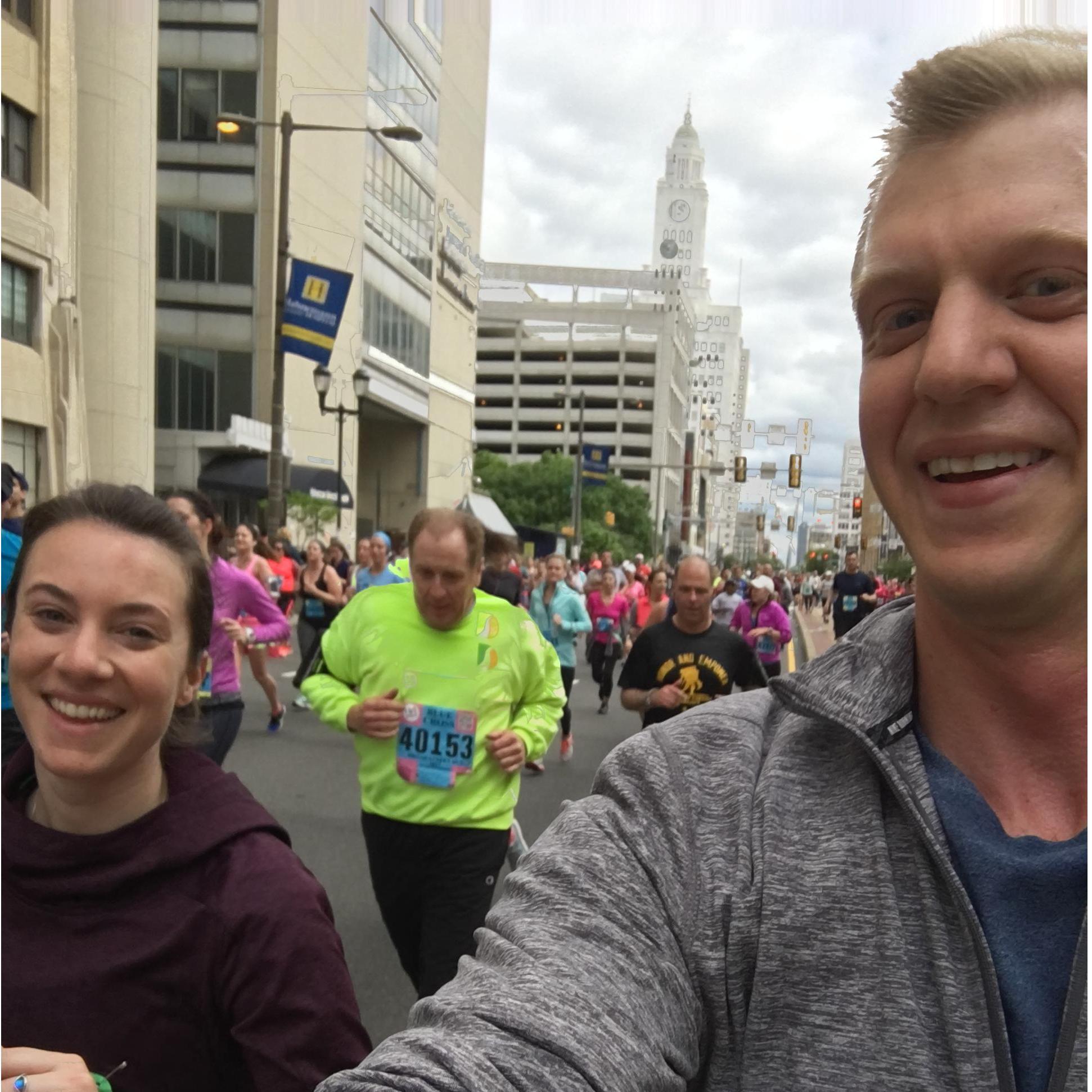 Longest run we've ever done together.. 10 miles down Broad Street!