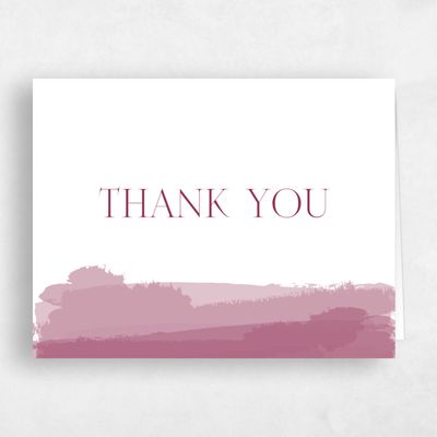 Raspberry, Purple Wedding Thank You - Saif Landscape