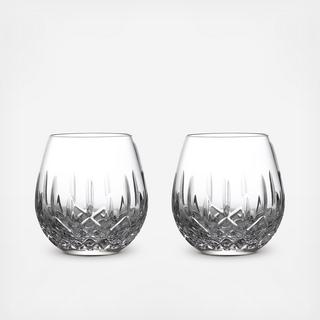 Lismore Nouveau Stemless Red Wine Glass, Set of 2