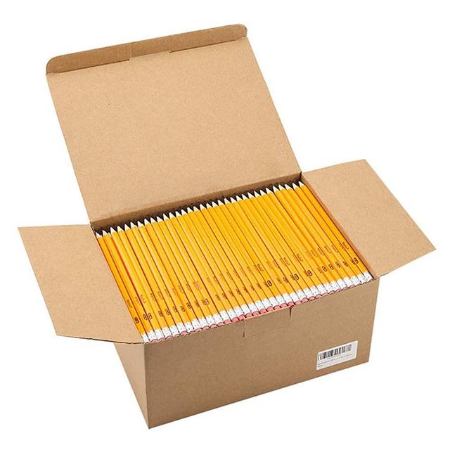 Wood-Cased #2 HB Pencils, Yellow, Pre-sharpened, Class Pack, 576 pencils in box by Madisi