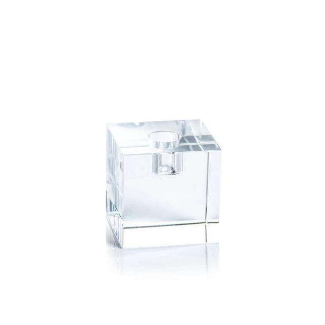 Square Crystal Block Candlestick