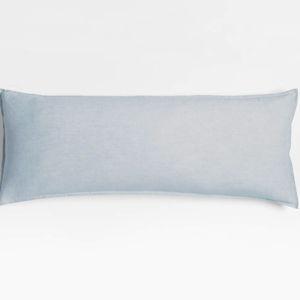 Mist Blue Belgian Flax Linen 54x20 Body Pillow Cover