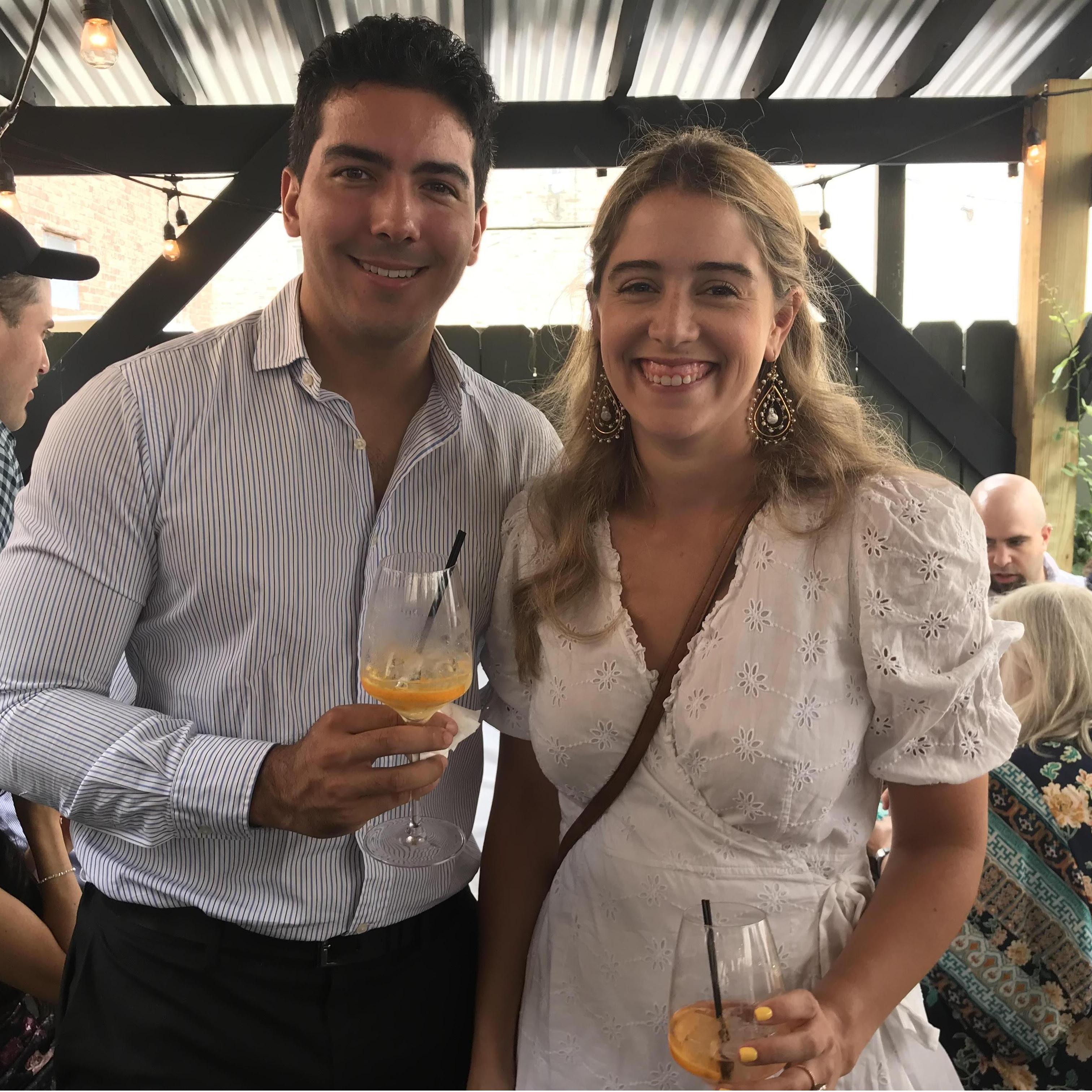 Celebrating our engagement with the Schlessingers!