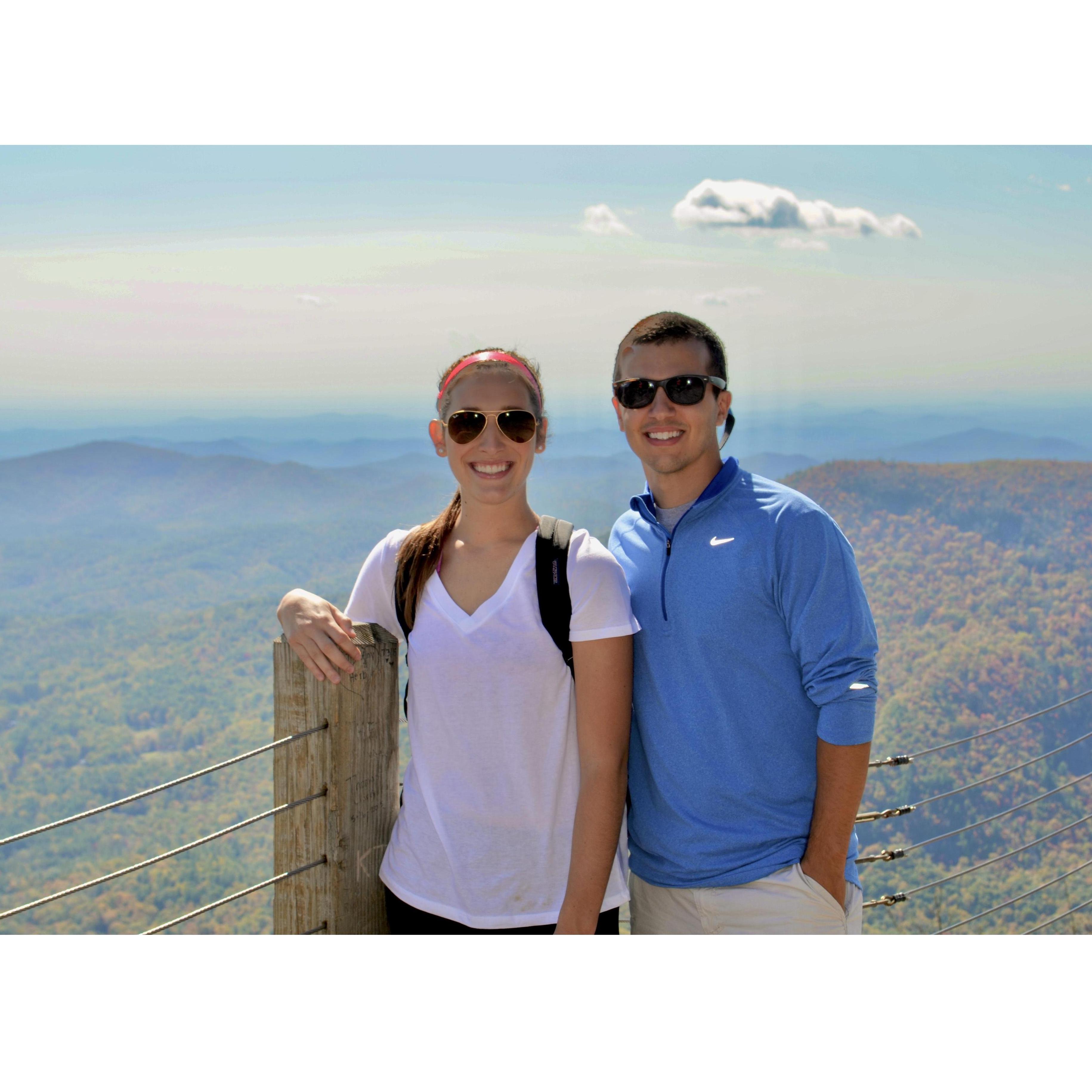 Whiteside Mountain Summer 2015, our first trip to NC together on the same mountain where we will be saying 'I Do!'