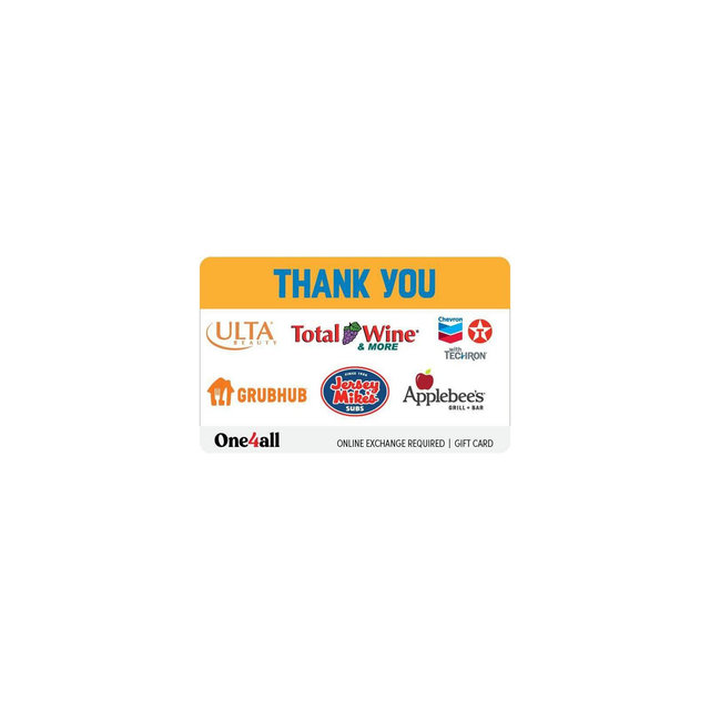 $25 One4all Thank You Gift Card