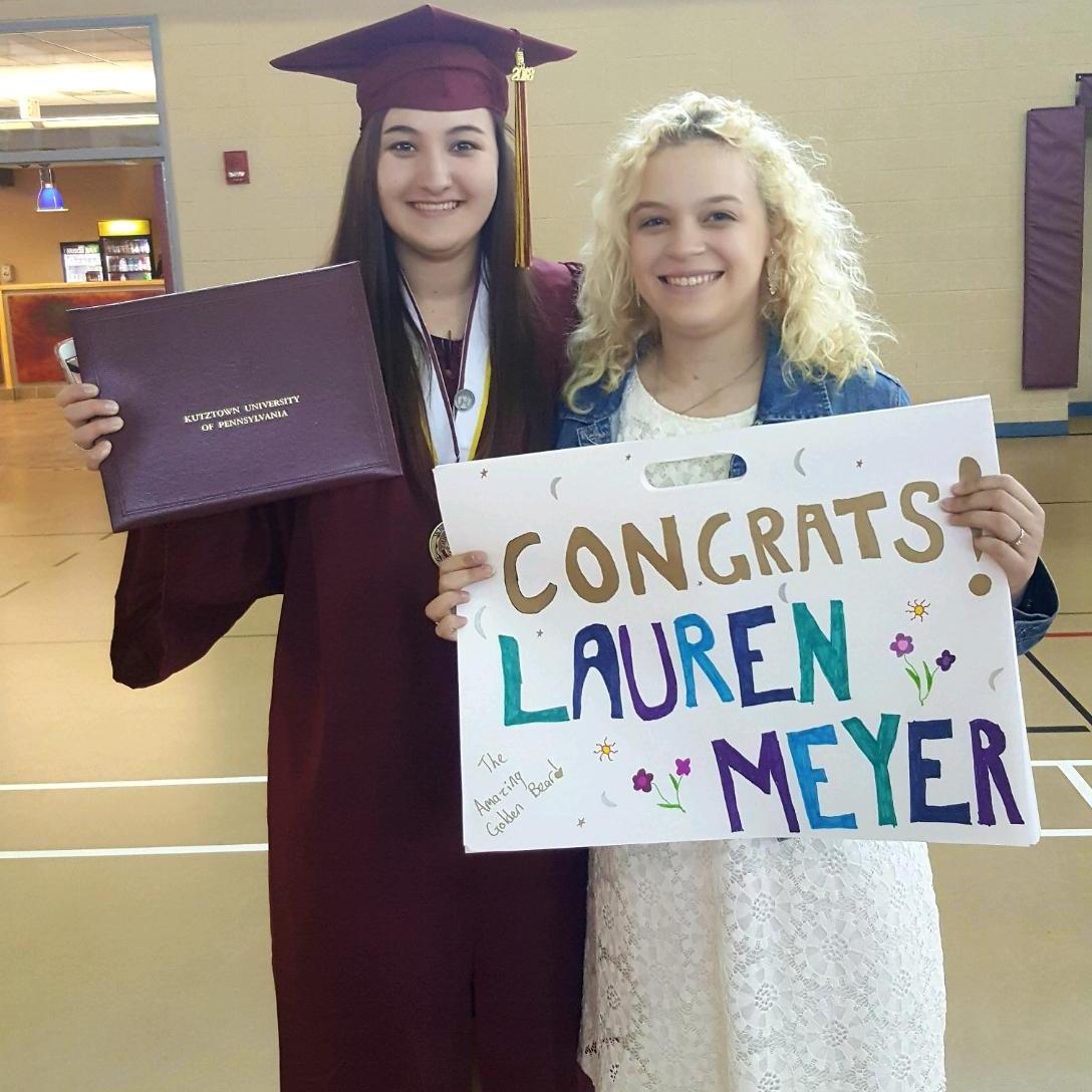 Amber supported me while I graduated with my Bachelor’s Degree!