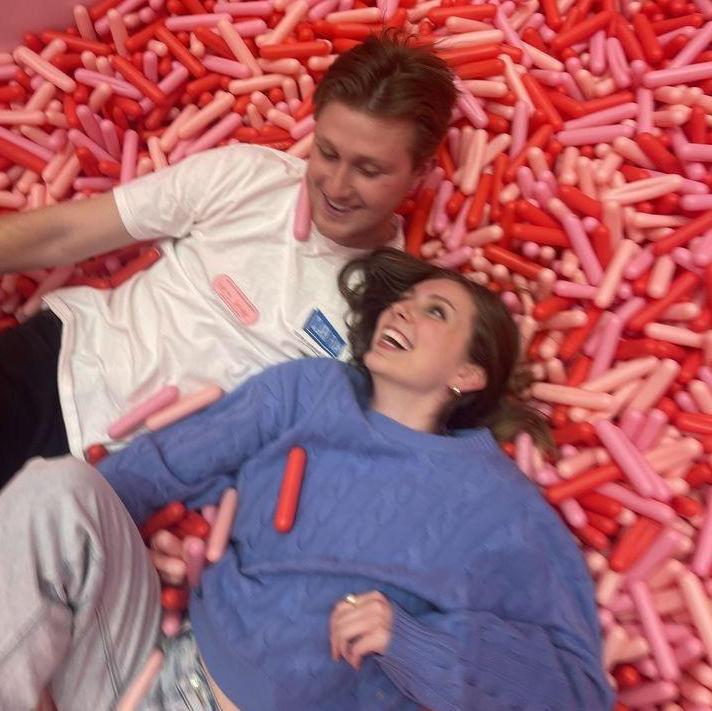 In the sprinkle pit at the Museum of Ice Cream in Chicago. January 2023.