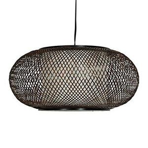 Oriental Furniture Walnut Kata Japanese Ceiling Lantern