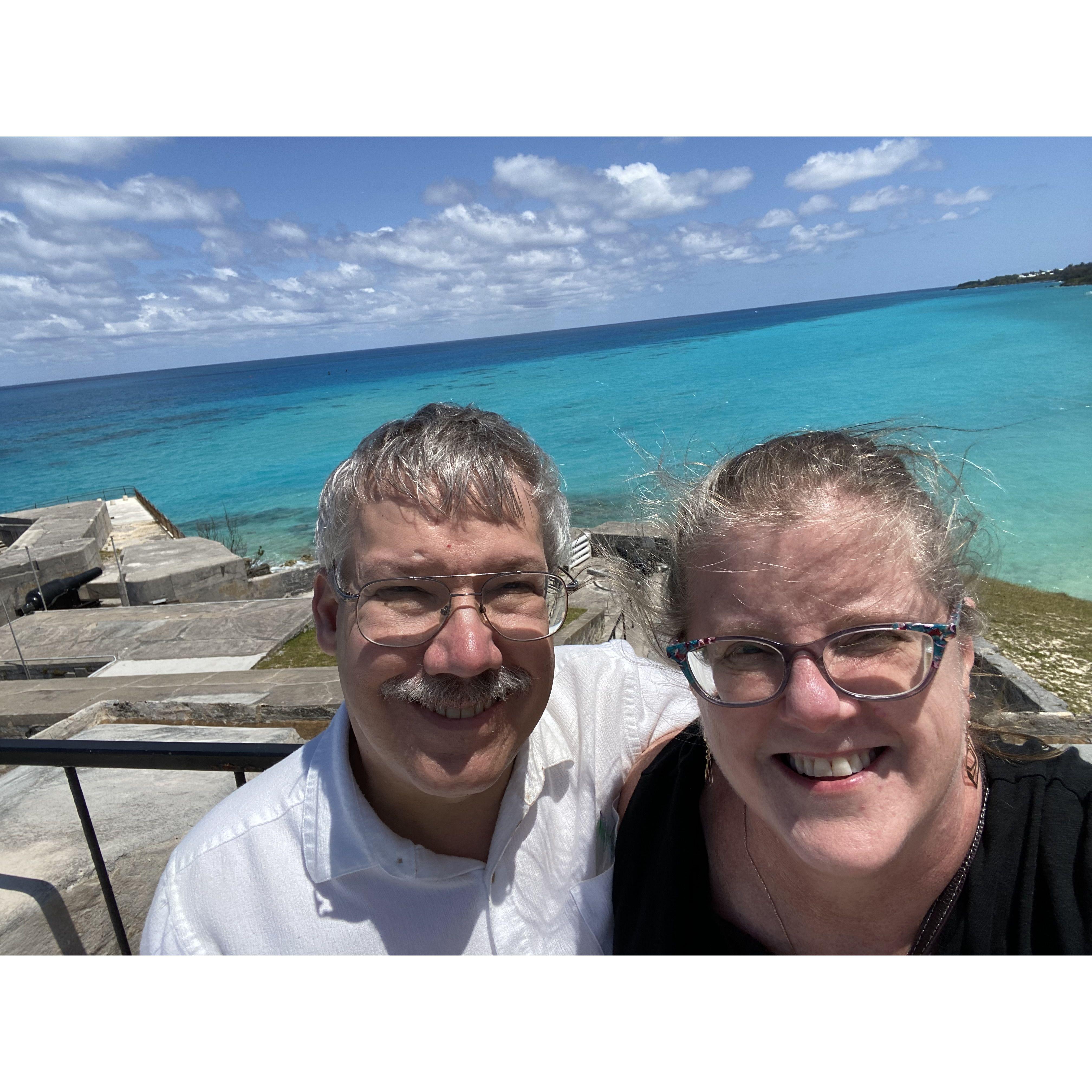 Us at the Fort on our Honeymoon