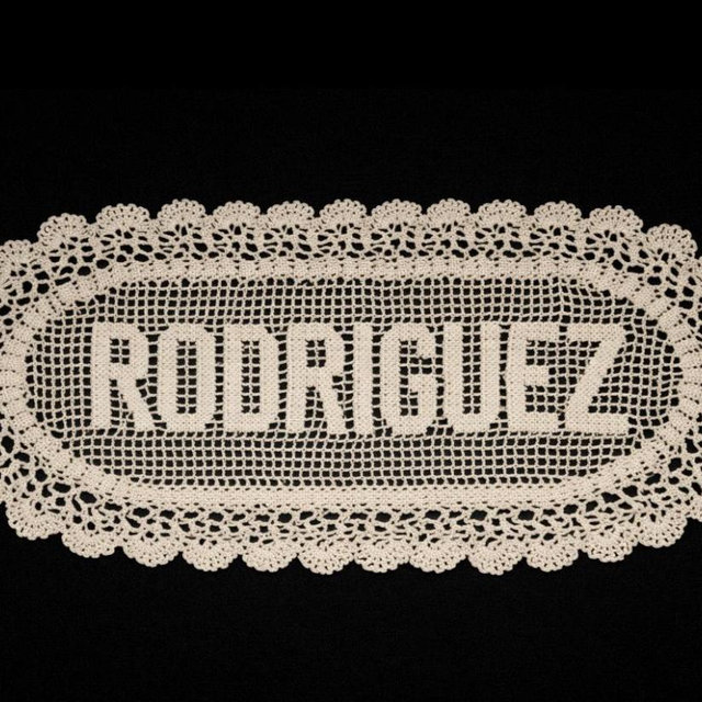 Personalized Last Name Doily - Rodriguez