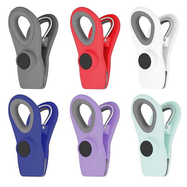 ZCHEN Bag Clips, Magnets Clips Stick to The Refrigerator, Multi Tool Clips For Meeting Report Food Airtight Seal Kitchen Storage (Multicolor, 6)