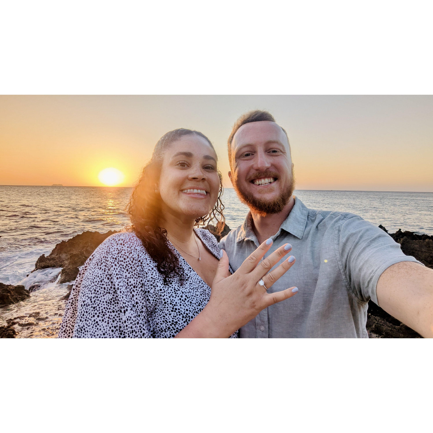 The most beautiful sunset proposal in Roatan, Honduras!