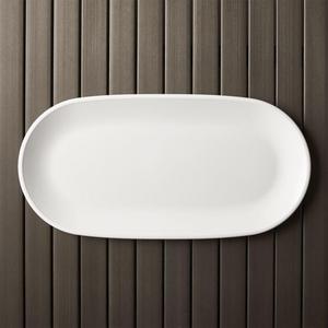 Lunea Melamine White 19"x9.5" Long Serving Platter