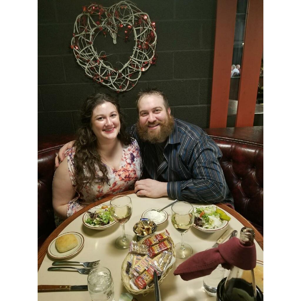 February 2018 - we celebrated two years together and Valentine's Day at Rance's favorite steakhouse in Omaha, Johnny's Cafe.