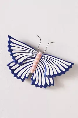 Sculpted Luna Moth Ceramic Wall Art Charm