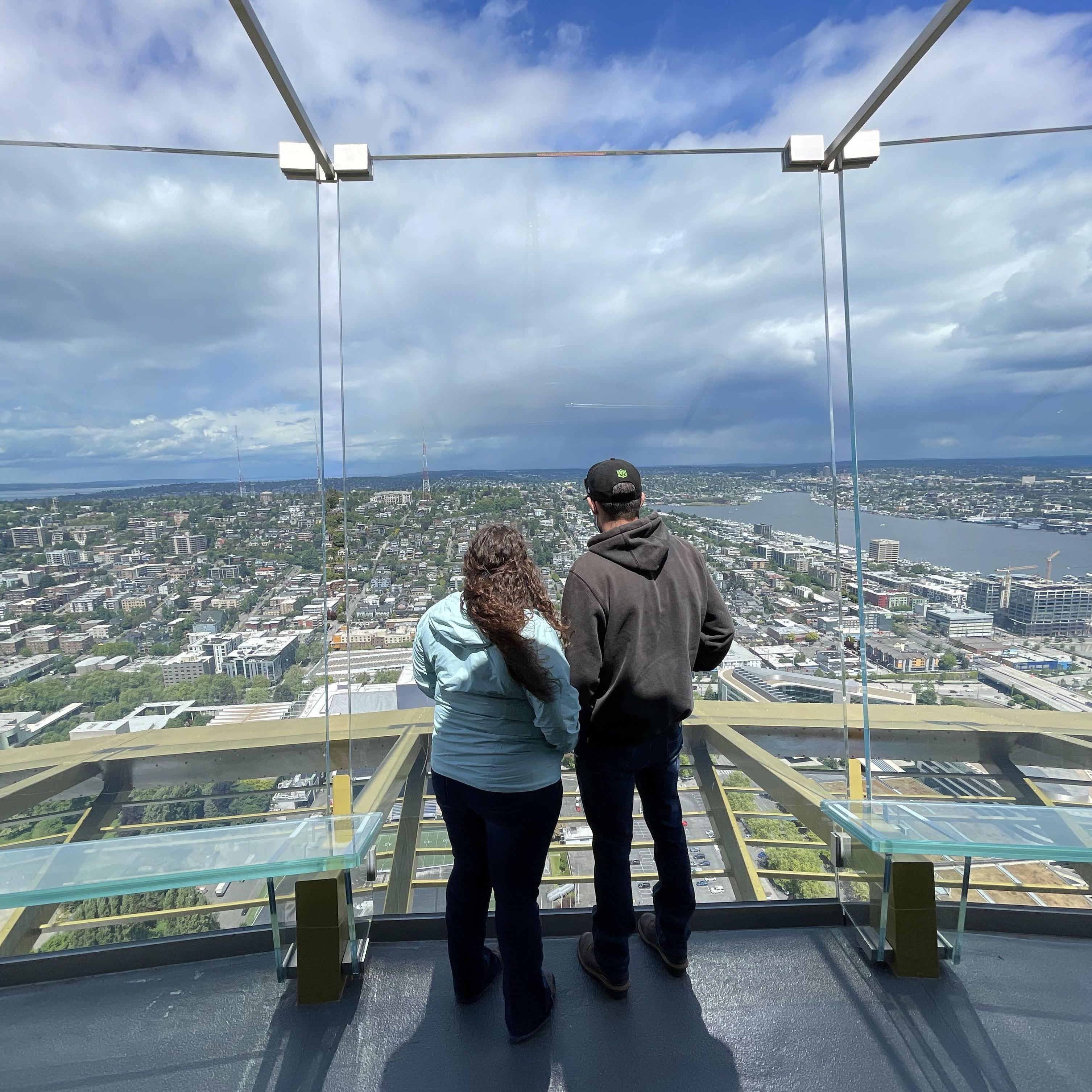 Our first Space Needle trip together on our first full day in Washington together.