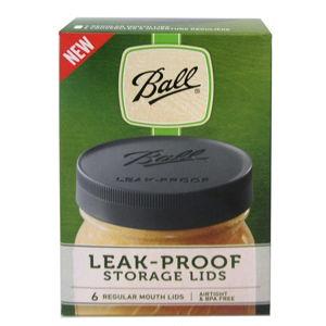 Ball Leak-Proof Plastic Lids for Glass Mason Jars (Regular, 6 Count (Pack of 1))