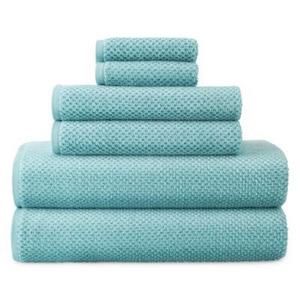 JCPenney Home™ Quick Dri Textured Solid 6-pc Bath Towel Set