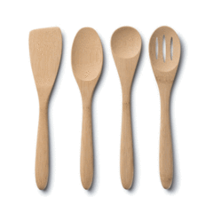 Organic Bamboo Essentials Utensil Set of 4