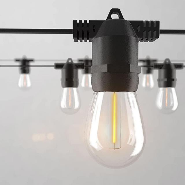 alitade S14 LED Outdoor String Lights, Shatterproof IP65 27Ft (Maximum 918Ft) Outdoor Lights for Patio Lights Outdoor Waterproof, Outside Lights for Outdoor Lighting, Edison Vintage Backyard Lights