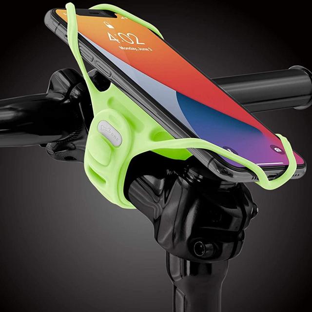 Bone Bike Tie Pro 4 Bike Phone Holder for Stem Mounting 4.7” - 7.2” Screen Smartphones, Face ID Compatible, Ultra Light Weight Bicycle Phone Mount, Designed for Road, Race & Touring- Luminous