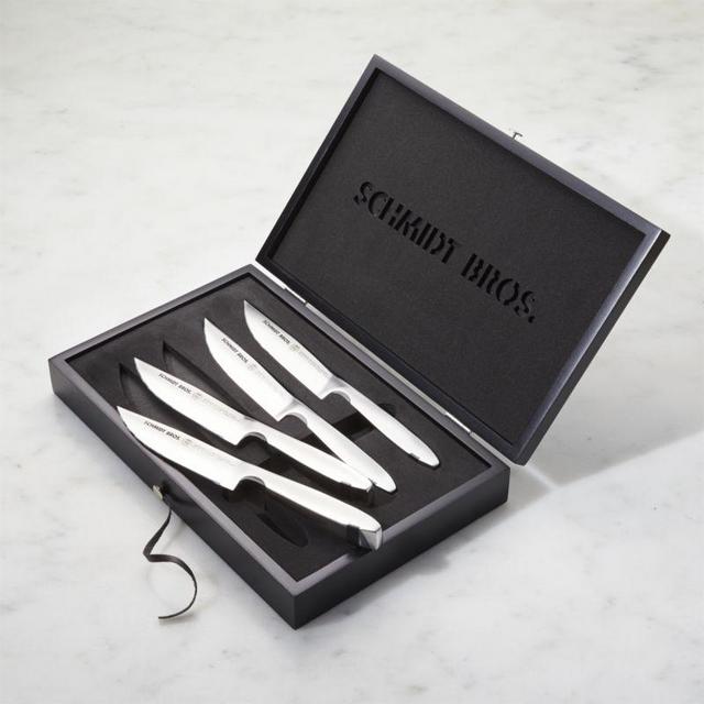 Schmidt Brothers - Schmidt Brothers ® Stainless Steel Jumbo Steak Knives, Set of 4