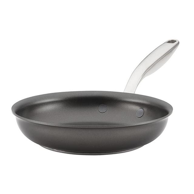 Breville Thermal Pro Hard Anodized Nonstick Sauce Pan/Saucepan/Saucier with  Lid and Helper Handle, 4 Quart, Gray