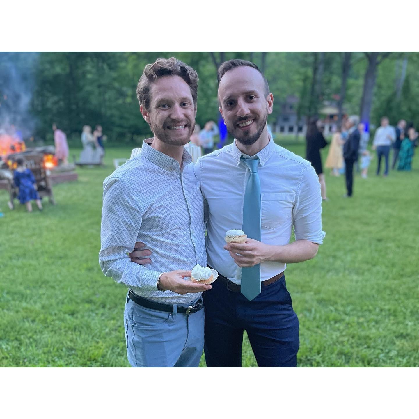 At Leigh Ann & Jono's Boy Scouts camp wedding