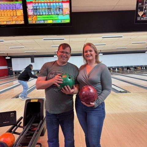 Valentine's Day date 2025 Bowling. Brian kicked Amanda's butt in every game, but by the end of the 2 hours, Amanda was at least closing the distance.