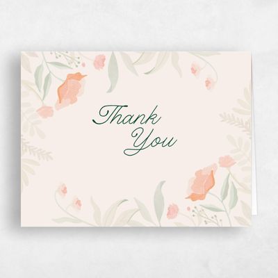 Linen, Beige Wedding Thank You - Blysse Landscape