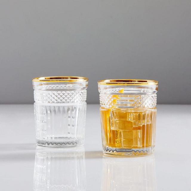 Radiant Cut Glassware, Set of 4