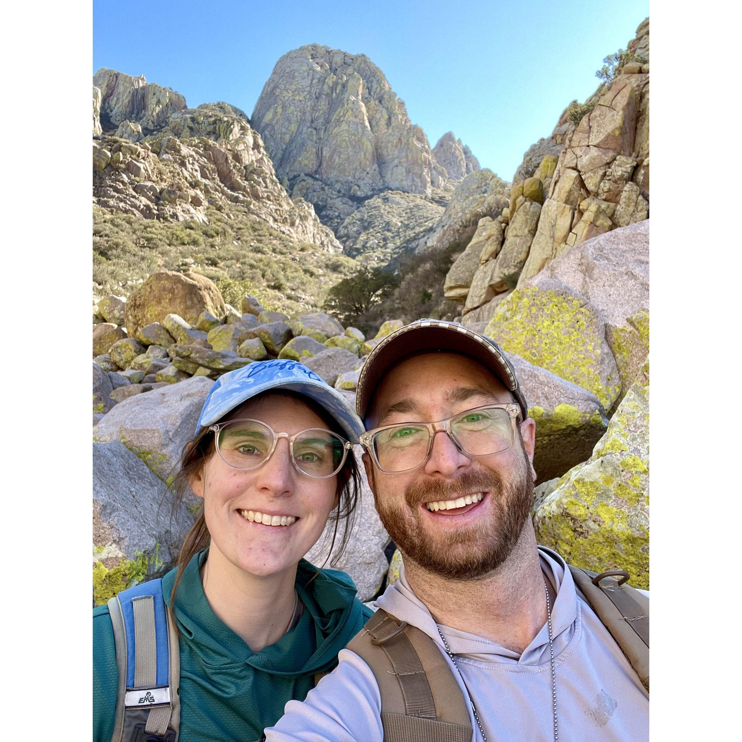 Hiking in the Organ Mountains.