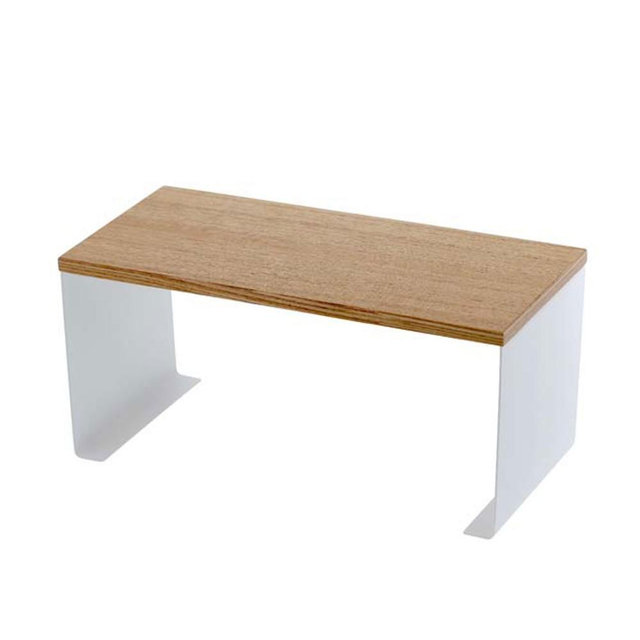 Tosca Wood Top Stackable Kitchen Rack Small, White