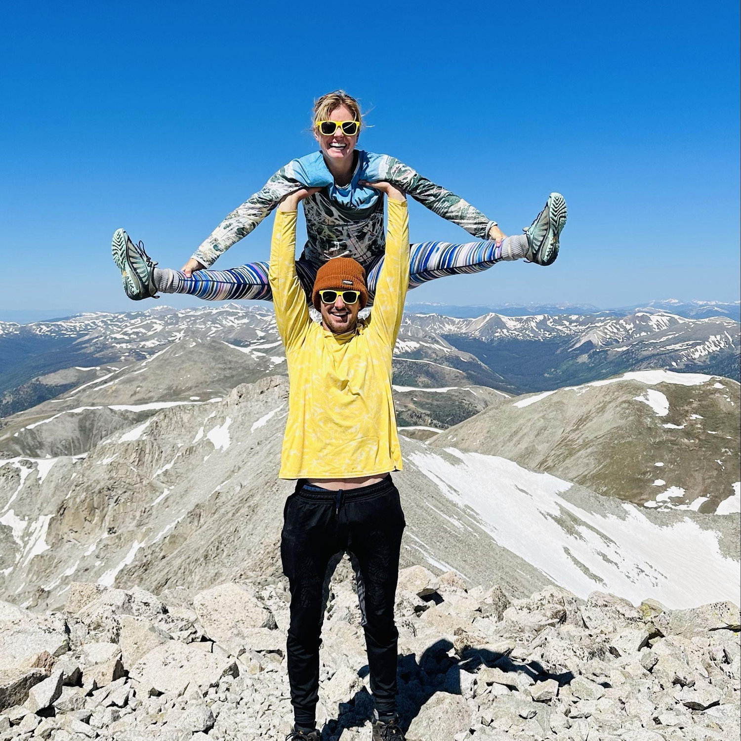 We've had many adventures together as a couple; including summitting a 14,000 peak called Mt Princeton (next to Sunshine's favorite hot springs)