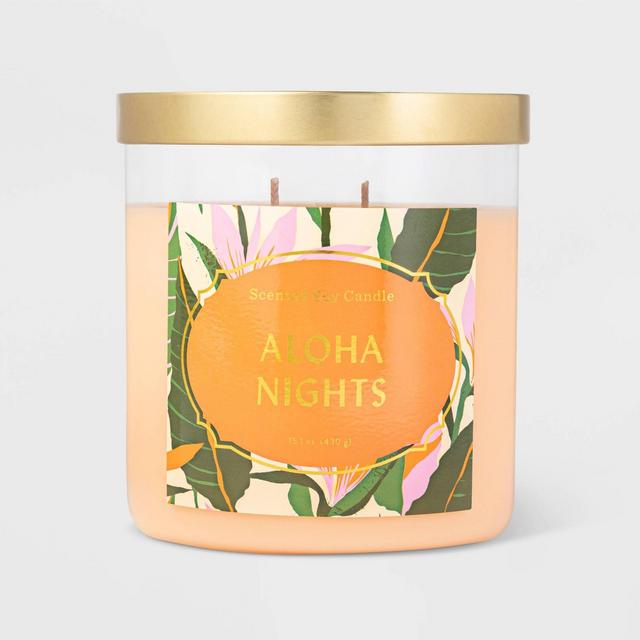 15.1 Lidded Glass Jar Aloha Nights Candle - Opalhouse™