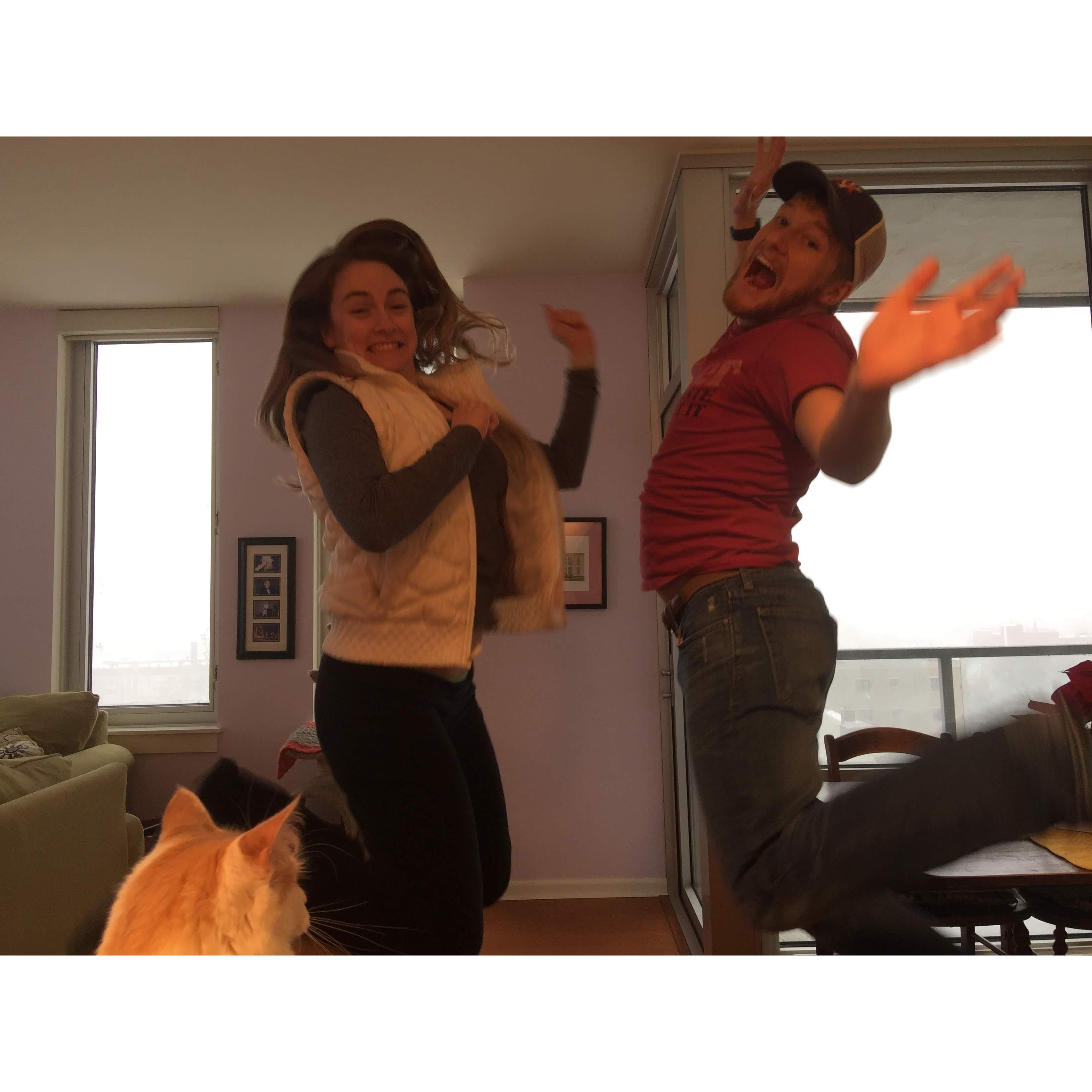 Just being our goofy selves