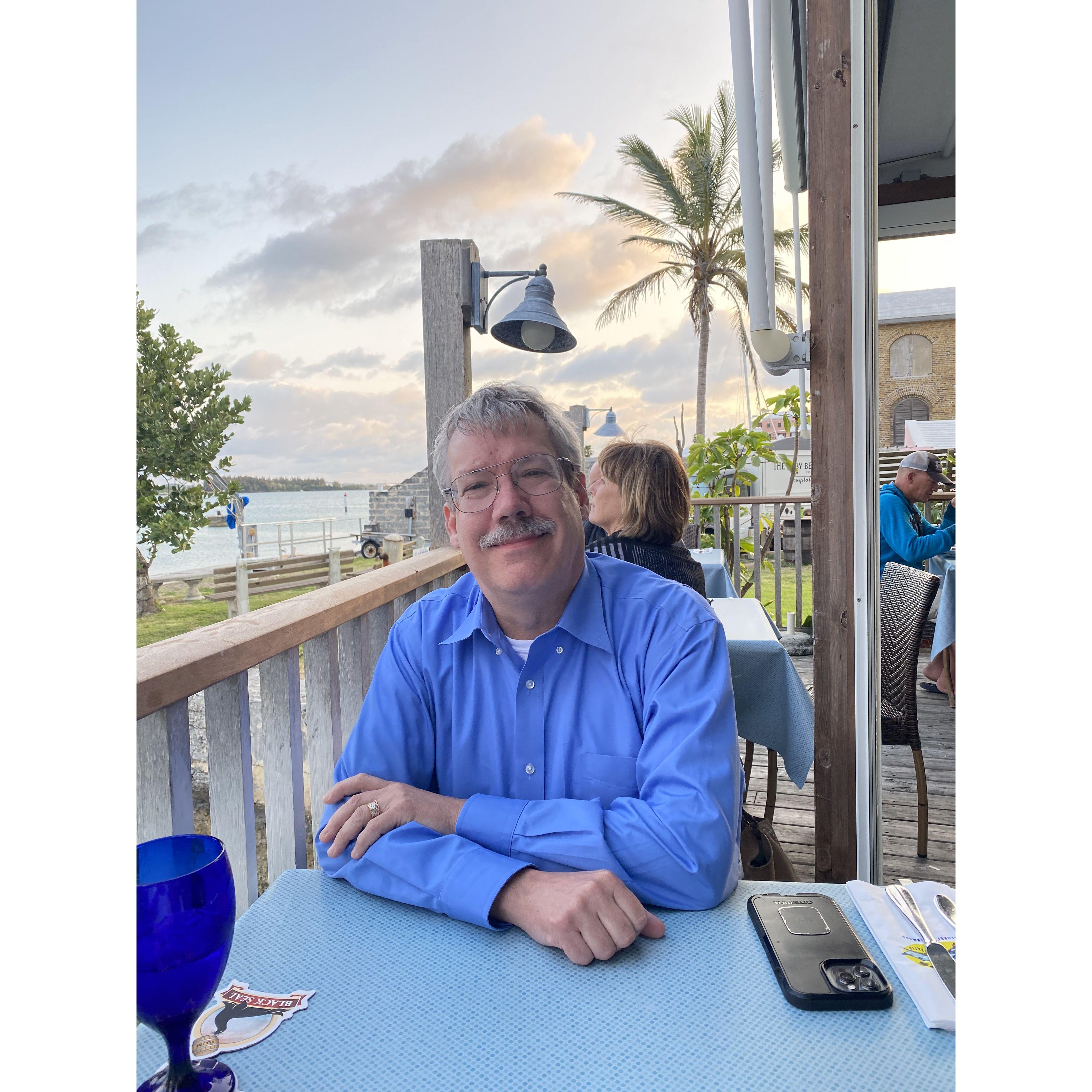 Greg (on our last night in Bermuda)